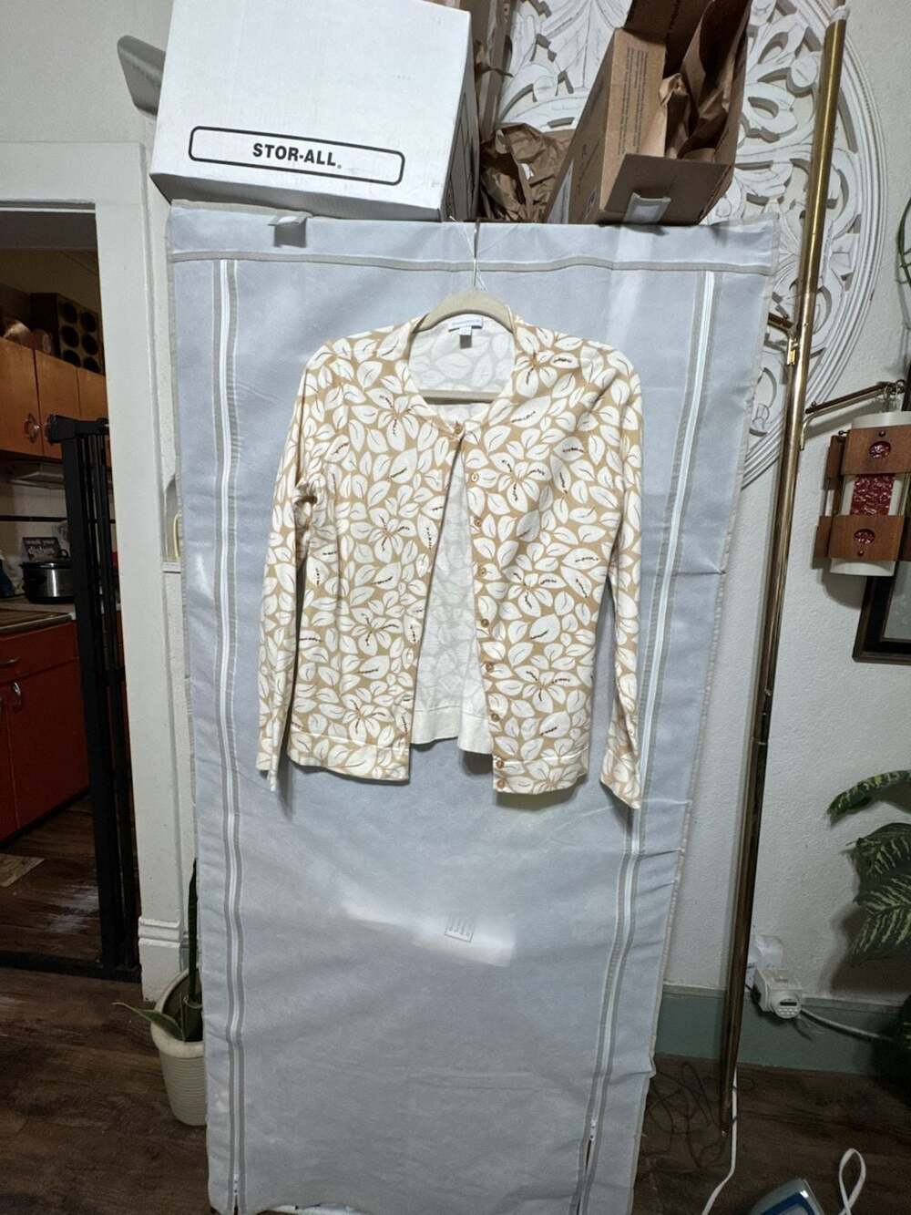 size M beaded cozy fall office cardigan soft cottagecore classy